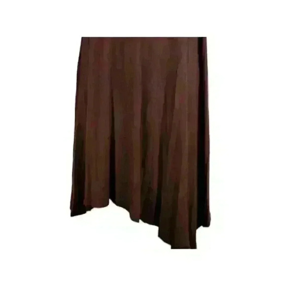 LOT of 2 Woman's Dresses CHOCOLATE BROWN & BURGANDY RED Short Sleeve STRETCH M/L - Picture 4 of 9